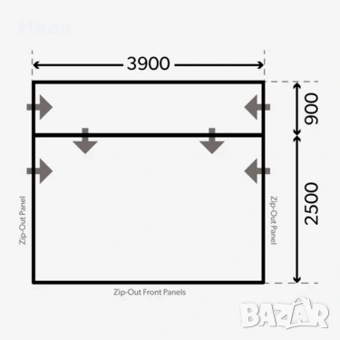 Универсален надуваем форселт Kampa Rally Air Pro 390.Размери:390/340см.Височина на монтаж: 220-300см, снимка 18 - Палатки - 54869498