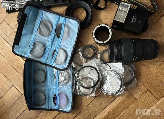 Nikon D5100 + светкавица, 2 обектива, 2 батерии, аксесоари и раница Lowepro, снимка 2 - Фотоапарати - 55598307
