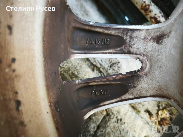 4 бр алуминиеви джанти за mercedes C class  5 x 112 / 16 цола -цена 210 евро  16 цола демонтирани от, снимка 10 - Гуми и джанти - 55051055