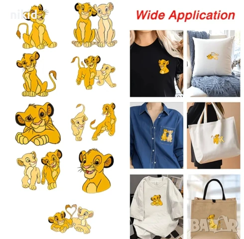 9 вида Цар Лъв Lion King Симба щампа термо апликация картинка за дреха блуза, снимка 4 - Други - 54084978