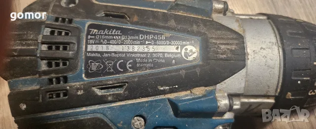 Makita DHP458 18V LXT ударен винтоверт – неработещ, за ремонт/части, снимка 4 - Винтоверти - 55562750