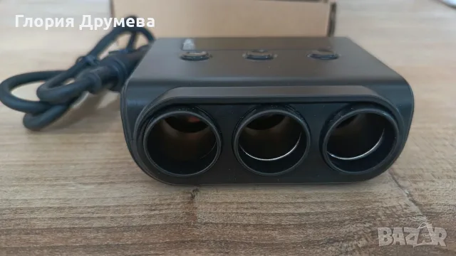 Разклонител за кола RETOO DriveTech, 120W, LED дисплей, 3 превключвателя, снимка 3 - Друга електроника - 55504579
