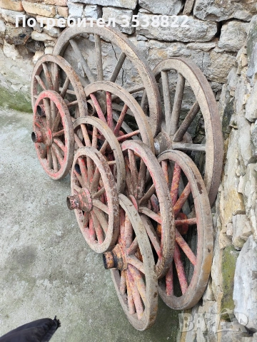 Колела от магарешка каручка , снимка 2 - Други ценни предмети - 54003475