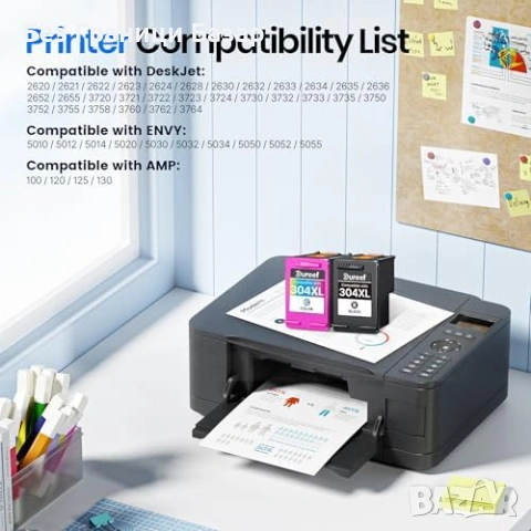 Ново 304 XL мастило за HP Envy 5020 5030 DeskJet 2630 3760 комплект тонер принтер печат, снимка 2 - Консумативи за принтери - 55192240