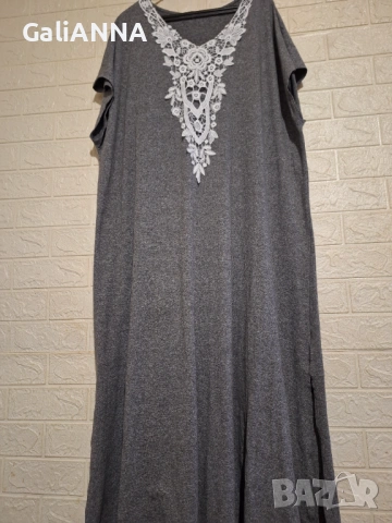 СТРАХОТНА ДЪЛГА РОКЛЯ 3XL-4XL, снимка 4 - Рокли - 54496826