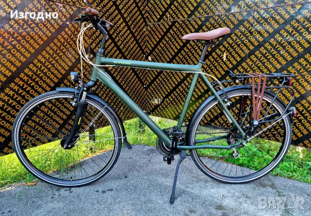 Градски-трекинг велосипед Btwin Hoprider 500, снимка 2 - Велосипеди - 55406619