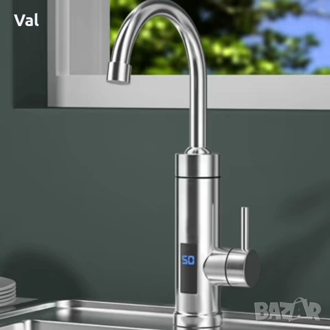 Електрически смесител за моментално загряване на водата с Led дисплей, снимка 7 - Смесители - 53962257