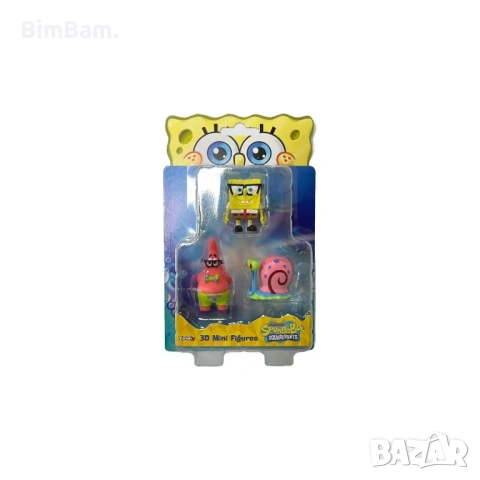 Комплект 3D фигурки мини Спондж Боб / Sponge Bob - различни модели, снимка 6 - Фигурки - 54444932