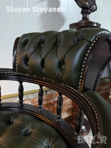 Chesterfield /Честърфийлд Луксозен капитански офис стол, снимка 4 - Столове - 55286389