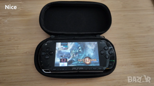 PSP + 64GB карта с игри + нова батерия + зарядно + калъф , снимка 10 - PlayStation конзоли - 54428638