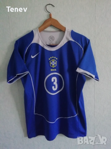 Brazil Lucio Nike T90 Total 90 оригинална тениска фланелка Бразилия Футбол Лусио Brasil , снимка 2 - Тениски - 41901585