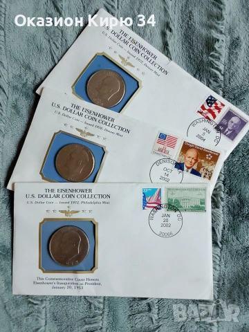 Американски долар Eisenhower U.S. Dollar collection , снимка 2 - Нумизматика и бонистика - 55191802