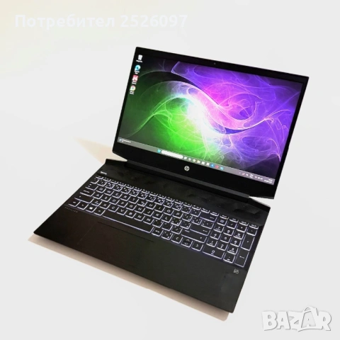 HP Pavilion Gaming 15/i5-9300H/GTX 1650/512GB SSD/Подсветка, снимка 3 - Лаптопи за игри - 54437436