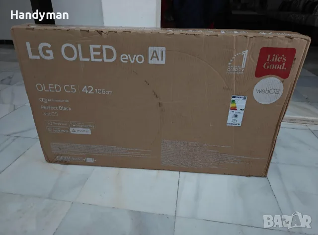 LG OLED evo 42C52LA, 42'', Smart, 4K - 144 Hz. Нов с гаранция.