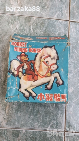 Стара ламаринена играчка Кон с ключе, снимка 2 - Колекции - 54278675