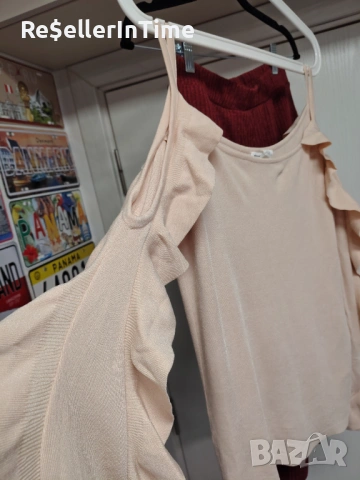 Лот от пола Bershka и блуза с голи рамене , снимка 8 - Поли - 54496211