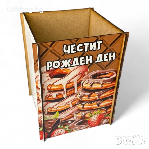Дървена кутия тип кашпа с UV печат – различни дизайни, снимка 6 - Декорация за дома - 54344653