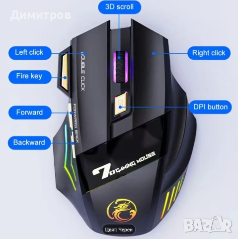 НОВА безжична ГЕЙМЪРСКА мишка