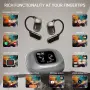 Безжични Bluetooth слушалки с микрофон и touch дисплей, пространствен съраунд звук (Wireless 5.4), снимка 2