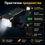 Мощен LED фар за велосипед тротинетка 2 в 1 със силен звънец и дигитален дисплей, снимка 4