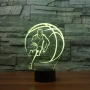 3D баскетболна лампа USB захранване 7 цвята невероятна оптична илюзия 3D LED лампа, снимка 4