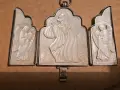 автентична сребърна икона триптих, снимка 5