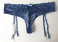 Nortie Lingerie M/L луксозни дантелени прашки с жартиери, снимка 1