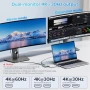 Нов 4 в 1 хъб USB-C към Dual HDMI адаптер 4K 60Hz за Windows MacBook Chromebook, снимка 3