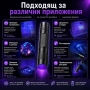 Малък акумулаторен мощен UV фенер 365nm с черен филтър ув фенерче лампа за камък смола урина силен, снимка 2