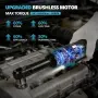 Акумулаторен тресчотка винтоверт/гайковерт 3/8", за 18–21V батерия Brushless с LED и адаптери, снимка 3