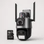 Двойна Smart WiFi безжична IP 6MPX камера 15108 + Подарък Карта памет HIKSEMI NEO 64GB 24369, снимка 7