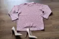 Красив пуловер с дантела цвят пудра на ZARA Зара, р-р S-М, перфектен, снимка 3