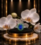 Сребърен пръстен със Сапфир Royal Blue и Цаворити със сертификат , снимка 6
