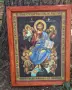 Ръчно изработена голяма икона на Христос Вседържител (45 х 34 см), снимка 1
