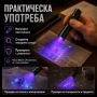 Професионален силен ув фенер 365nm UV фенерче с черен филтър за фалшиви пари печати камъни смола, снимка 3