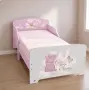 Детско легло Peppa Pig 140x70 см с ламелна основа – Розово легло с Пепа Пиг, замък и еднорог, снимка 1