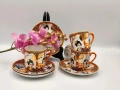 Satsuma Japan японски порцеланов сервиз за кафе,  „Lithophane Geisha“, снимка 3