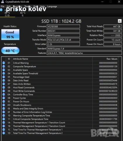 Kingston NVMe SSD 1tb PCIe 4.0