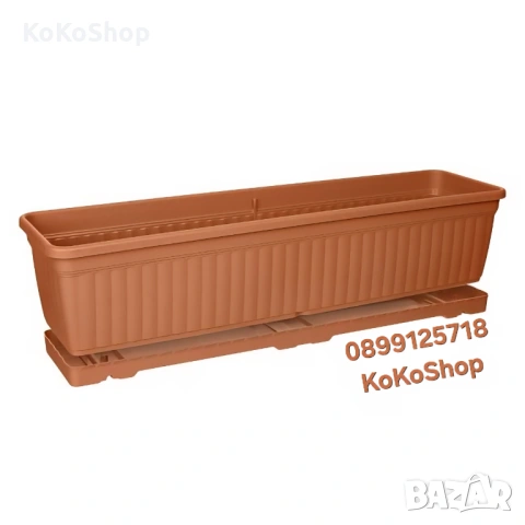 Сандъче за цветя 71 x 18.5 x 17 см, сандъче с подложка