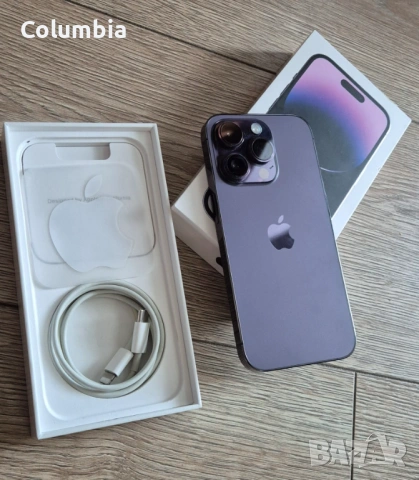iPhone 14 Pro 256gb, батерия 100%, комплект+6 кейса/бартер