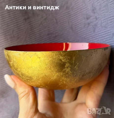 Дизайнерска купа/купа за ядки ZACK (Германия) – серия Zackery, червено и златно