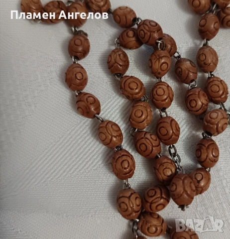 Автентична, старинна католическа броеница /кулие /розарий , снимка 3 - Антикварни и старинни предмети - 55255199