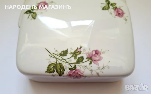 SELTMANN WEIDEN – Немски порцелан Съд за масло и сирена кутия порцеланова чиния цветя рози , снимка 8 - Други ценни предмети - 55530903