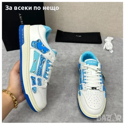 Amiri Skel Top Low "Blue Bandana" Мъжки Маратонки👟Дамски Маратонки Код ch30