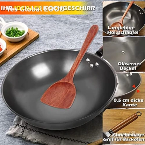diig уок тиган 33см с капак за индукция, снимка 5 - Съдове за готвене - 55184859