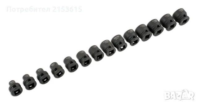 LASER TOOLS 14 броя 3/8" impact stubby profile Шестостенни качествени вложки камъни, снимка 2 - Други инструменти - 55417657