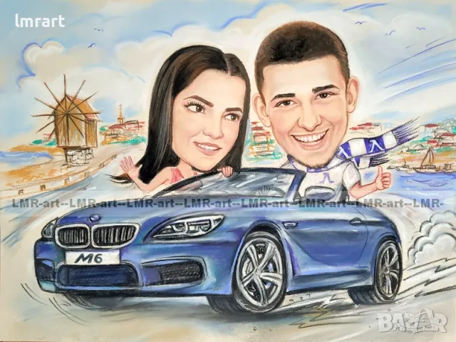 Рисувам ръчно КАРИКАТУРИ,ШАРЖ от снимка по ваш избор, професионално., снимка 2 - Картини - 55372974