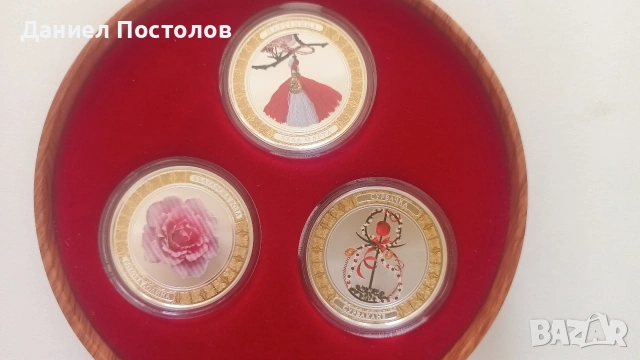 3 броя сребърни монети 1 Oz- Българска роза, Мартеница и Суровачка. , снимка 2 - Нумизматика и бонистика - 54958338