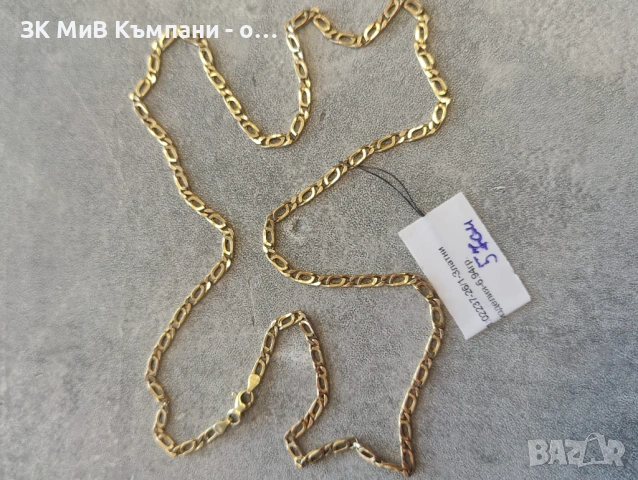 Златен синджир 6.94гр 14 карата 57см , снимка 2 - Колиета, медальони, синджири - 54256134