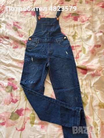 Детски дънков гащеризон Denim Co., размер 11-12 г. / 152 см, снимка 5 - Детски панталони и дънки - 54494044